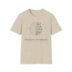 T-Shirt — Different, Not Broken Floral & Circuit Design