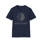 T-Shirt — Different, Not Broken Floral & Circuit Design