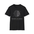 T-Shirt — Different, Not Broken Floral & Circuit Design
