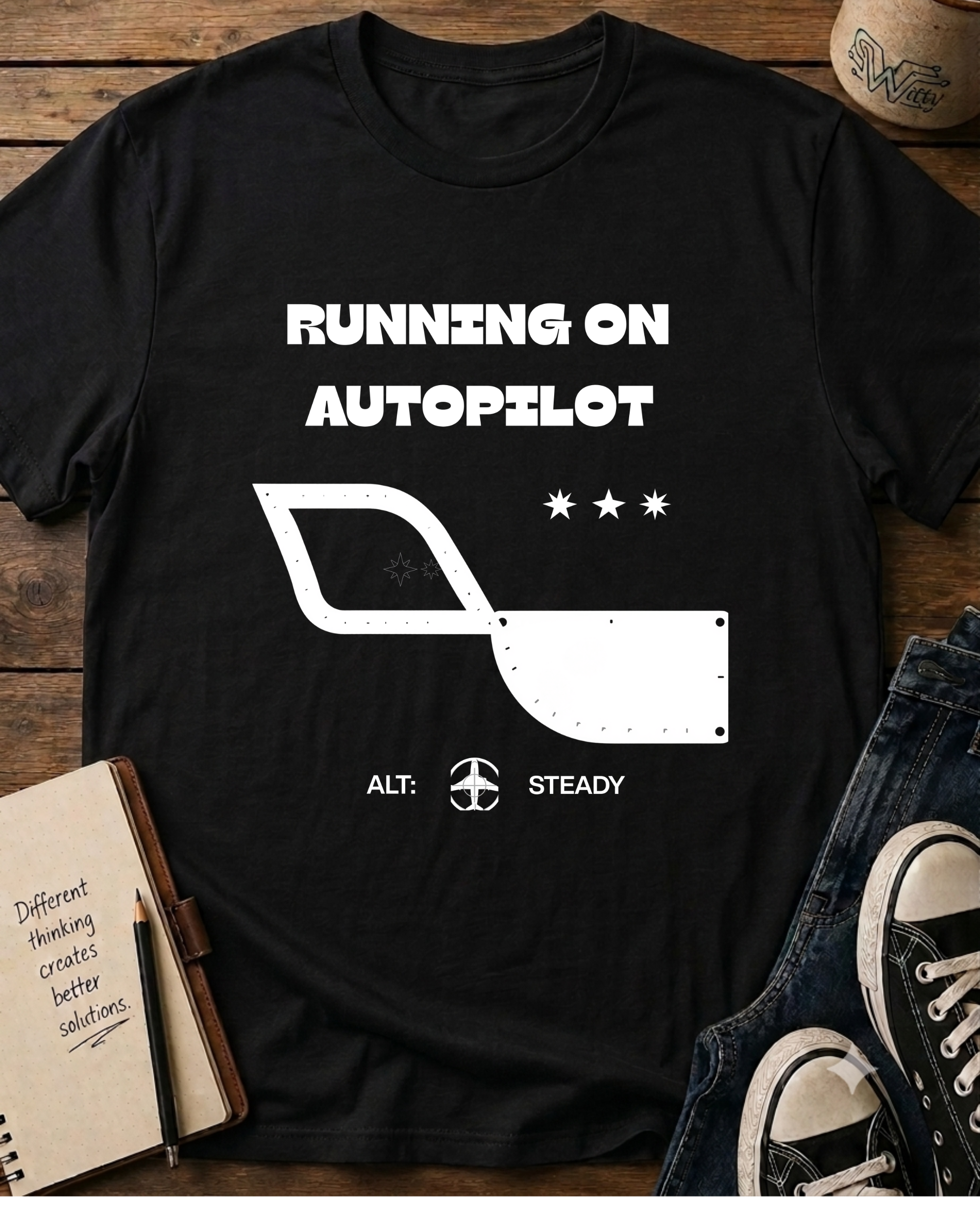 Running ON AutoPilot Alt:Steady T-shirt