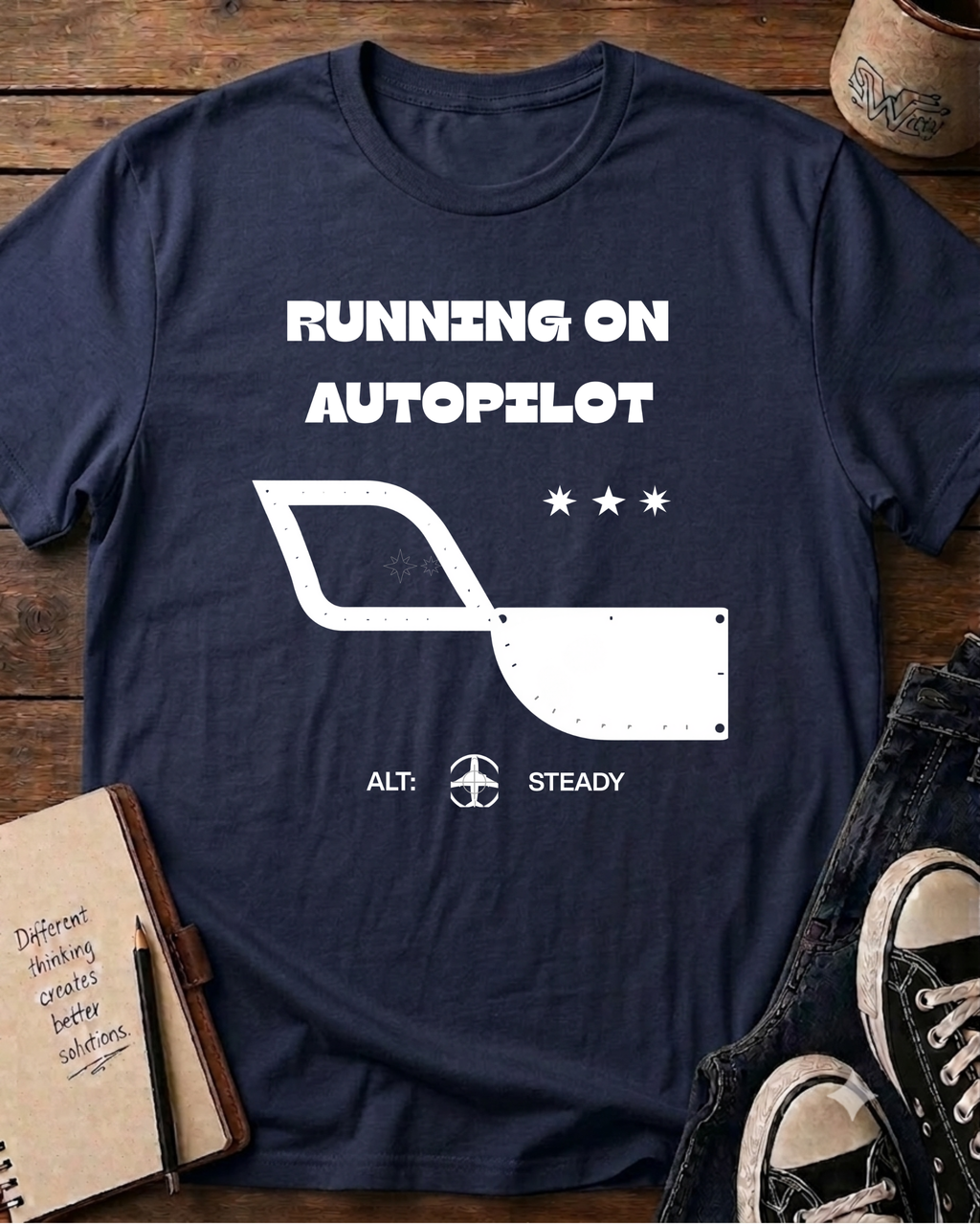Running ON AutoPilot Alt:Steady T-shirt