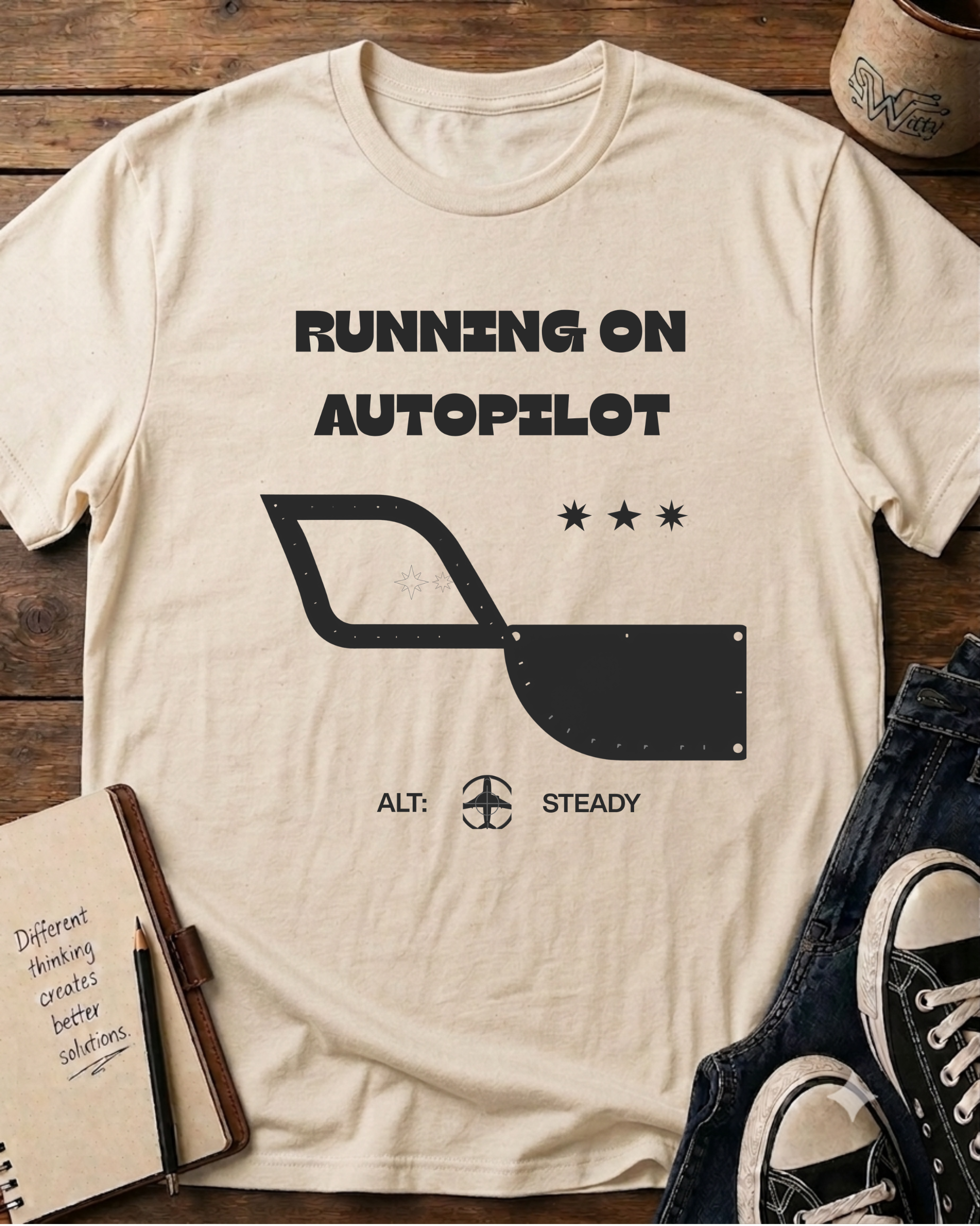 Running ON AutoPilot Alt:Steady T-shirt