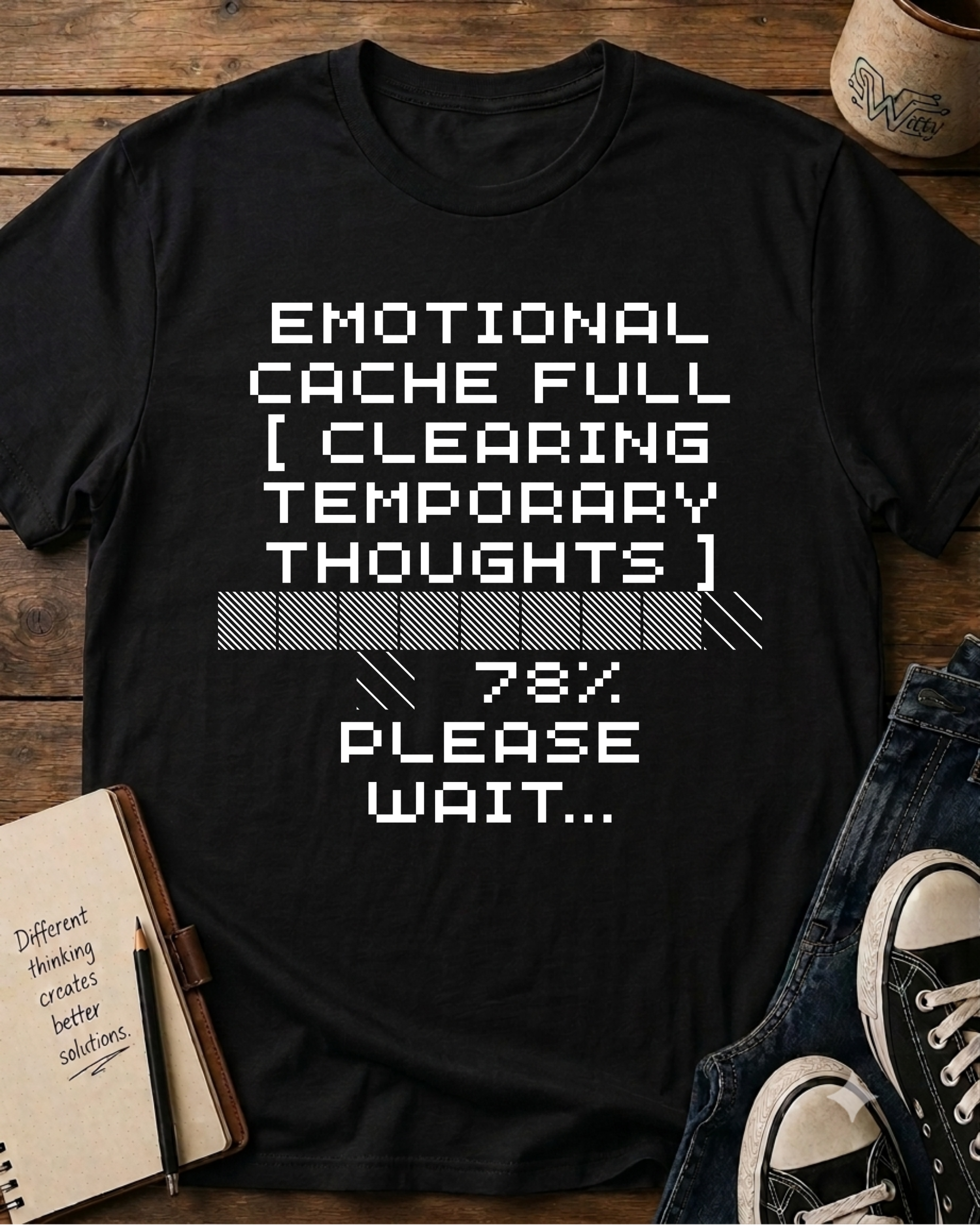 Retro Loading Graphic T‑Shirt