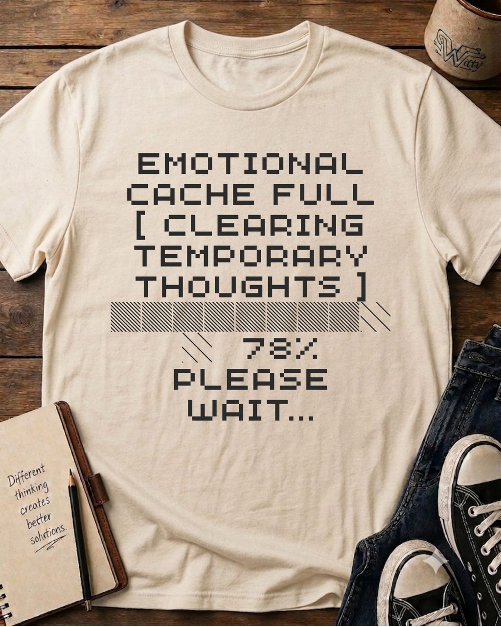 Retro Loading Graphic T‑Shirt