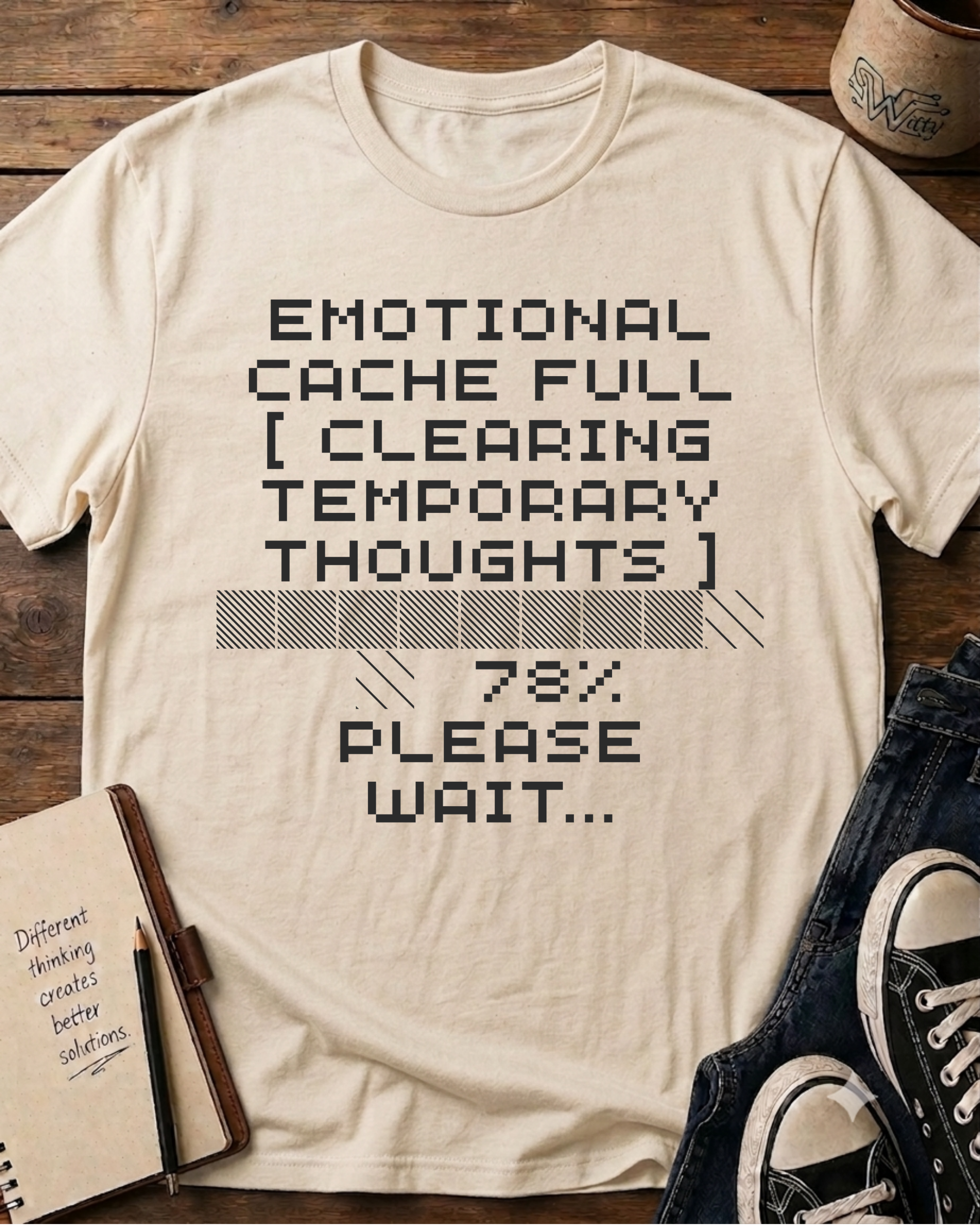 Retro Loading Graphic T‑Shirt