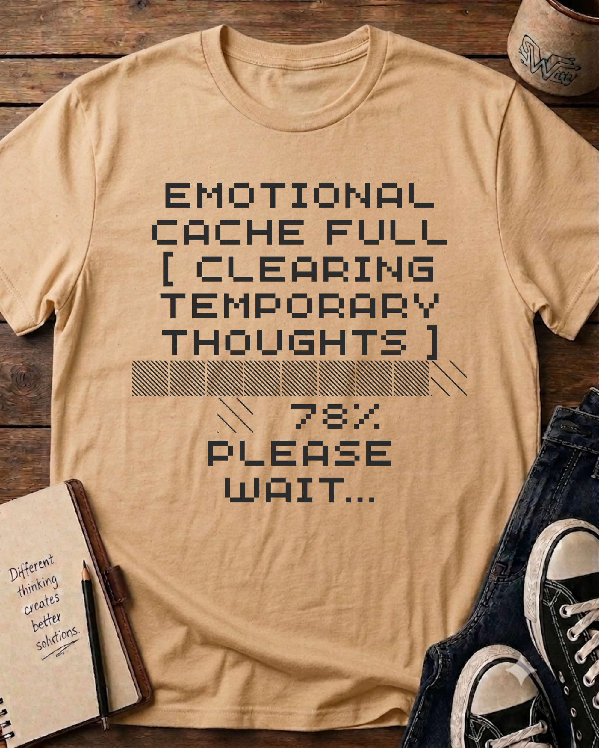 Retro Loading Graphic T‑Shirt