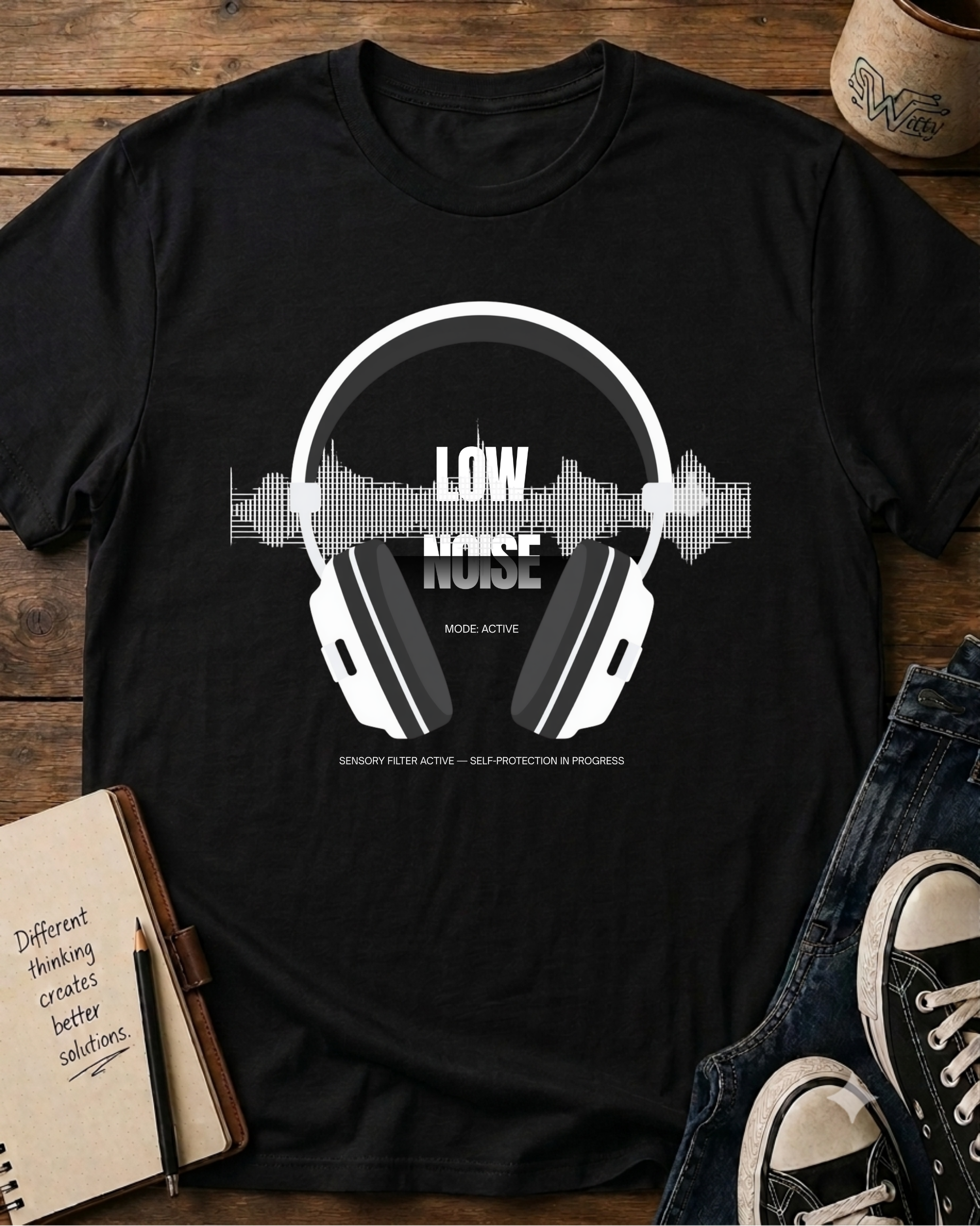 Low Noise Headphones T-Shirt