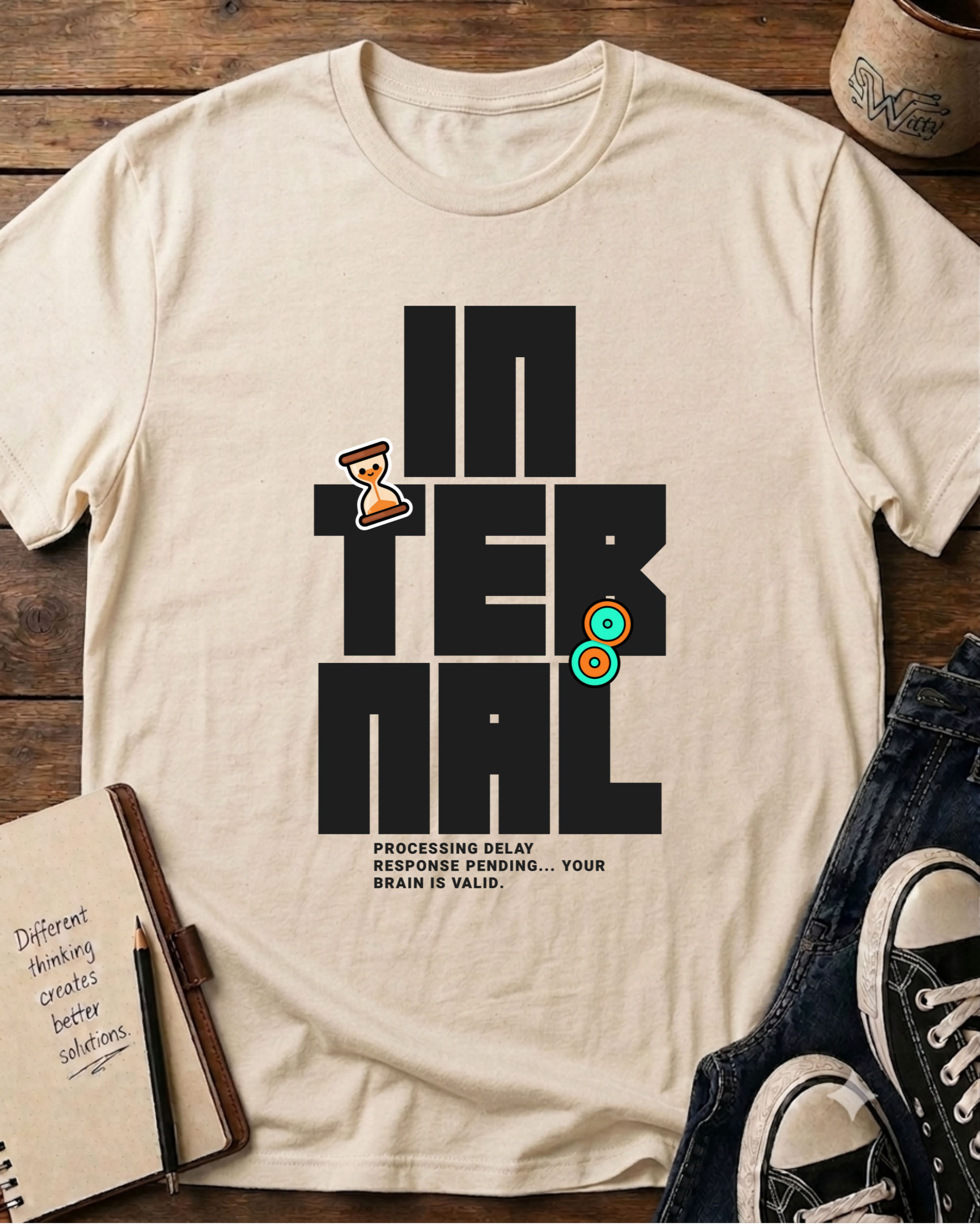 Internal Retro Typography T-Shirt