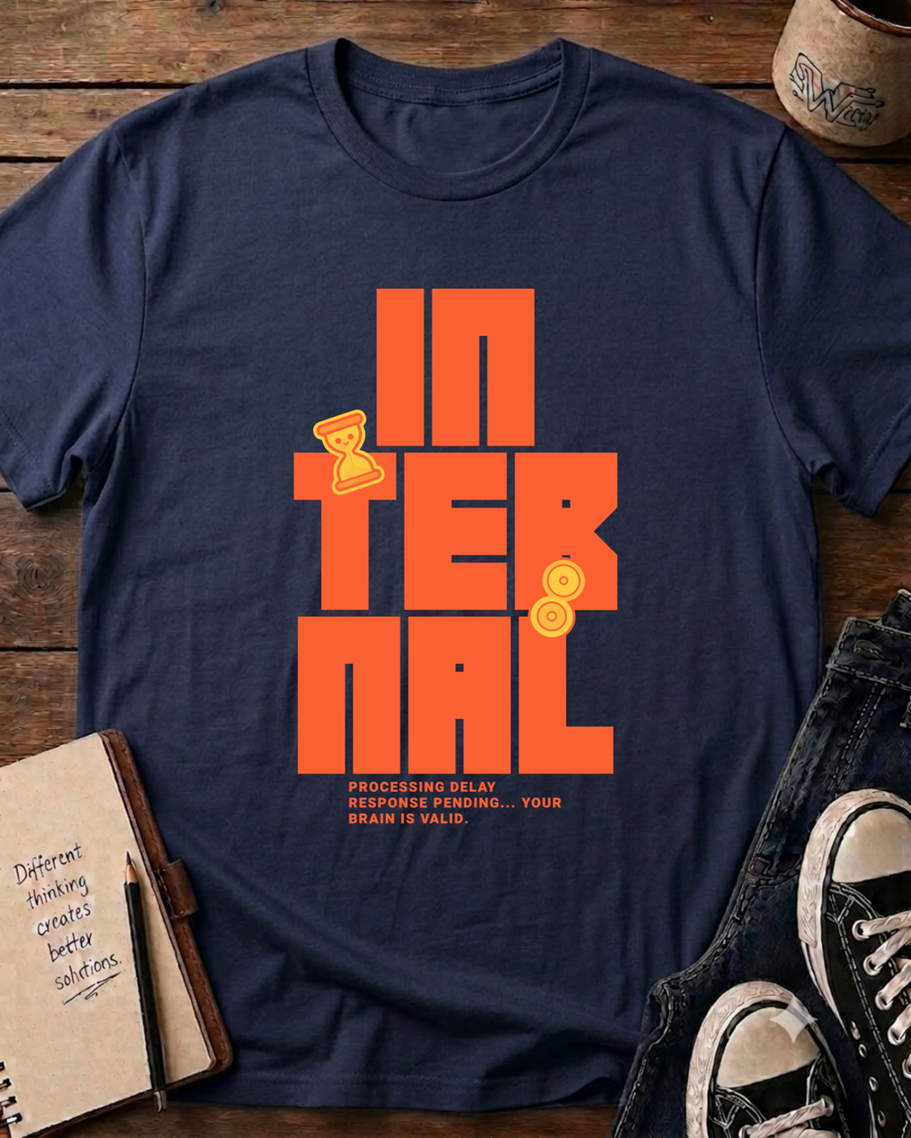Internal Retro Typography T-Shirt