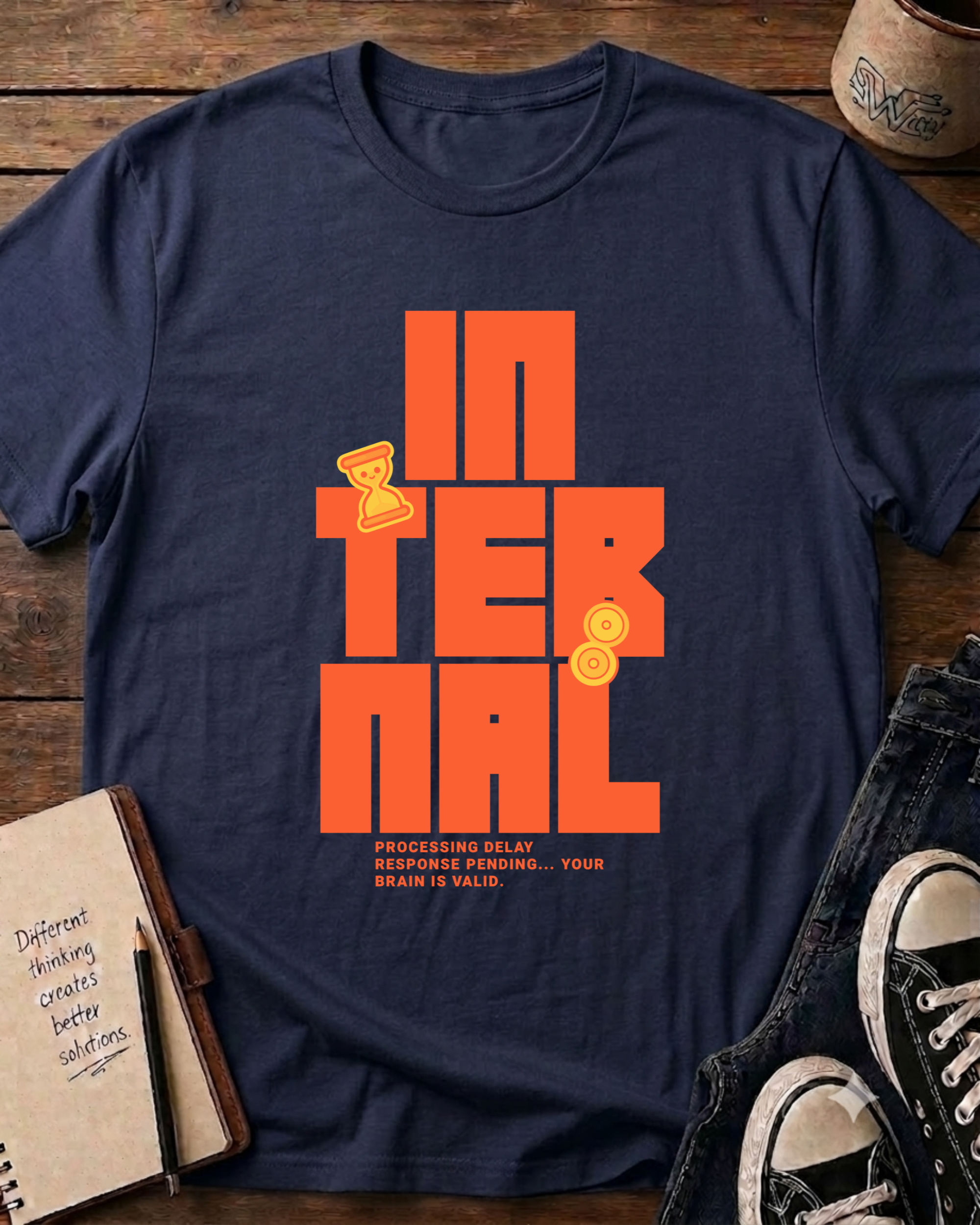 Internal Retro Typography T-Shirt