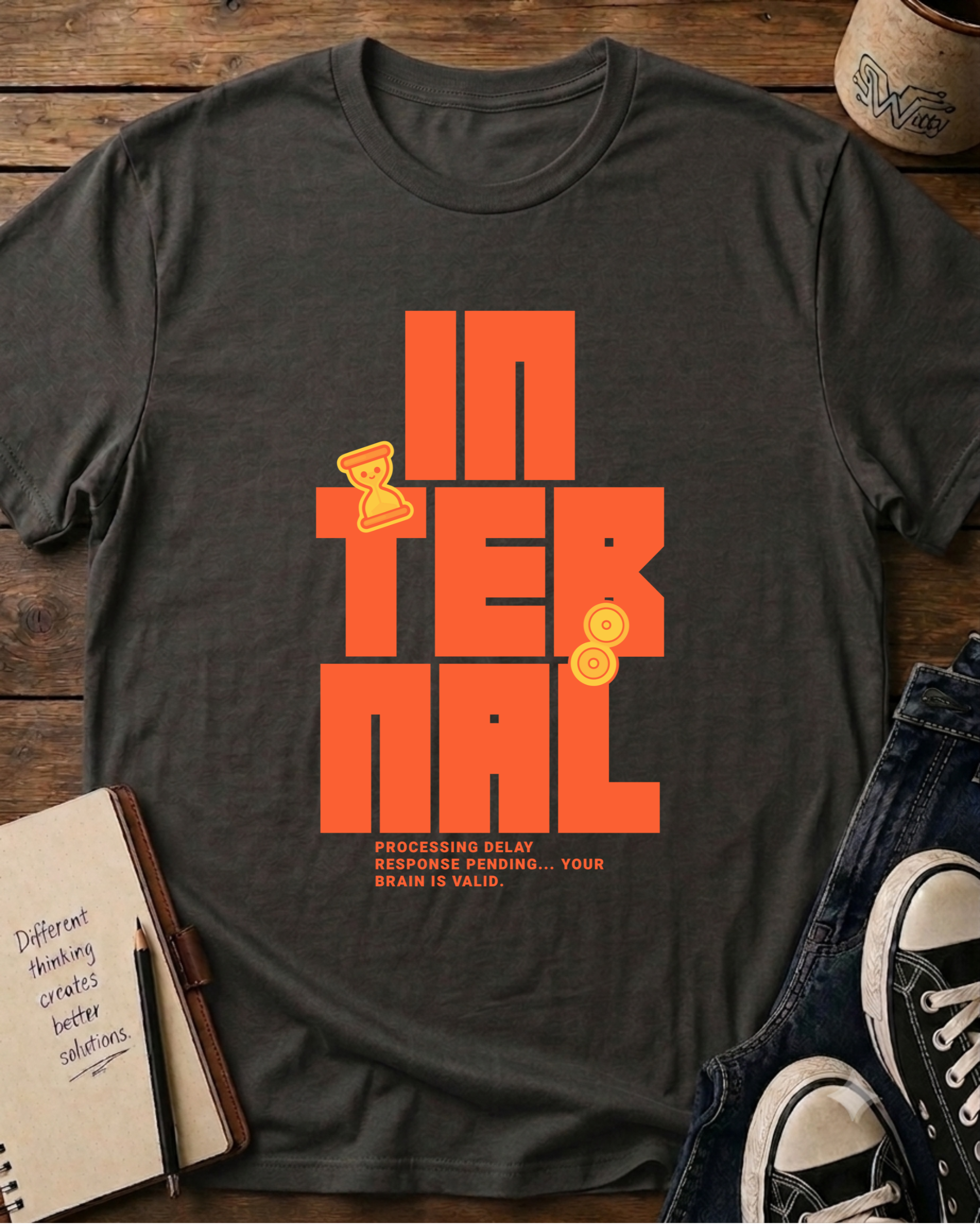 Internal Retro Typography T-Shirt