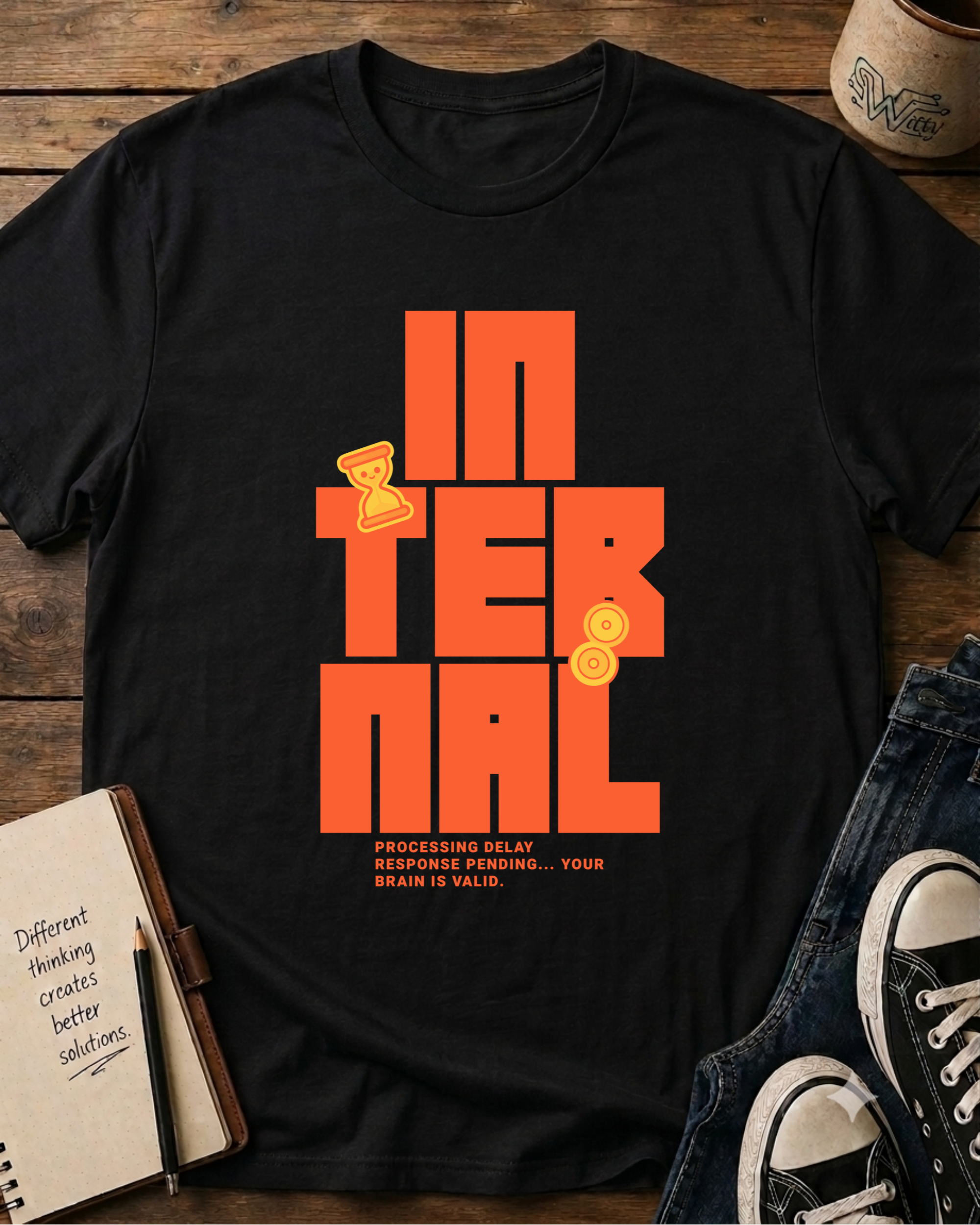 Internal Retro Typography T-Shirt