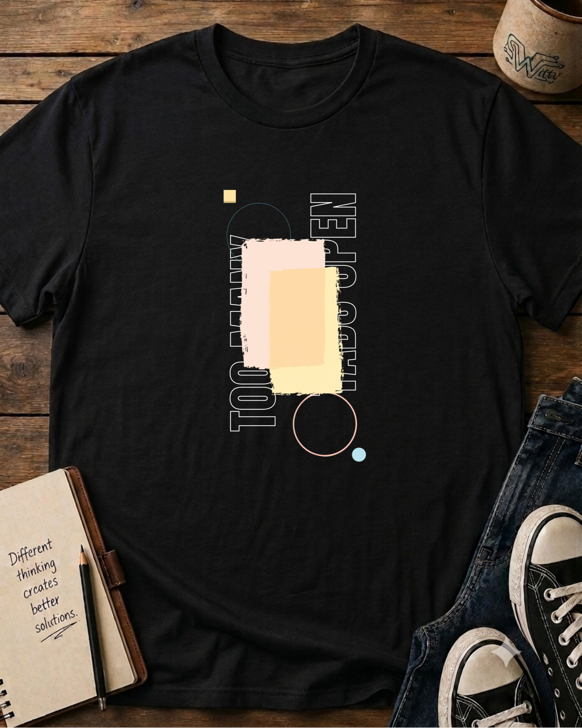 Too Much Minimal Art Graphic T-Shirt