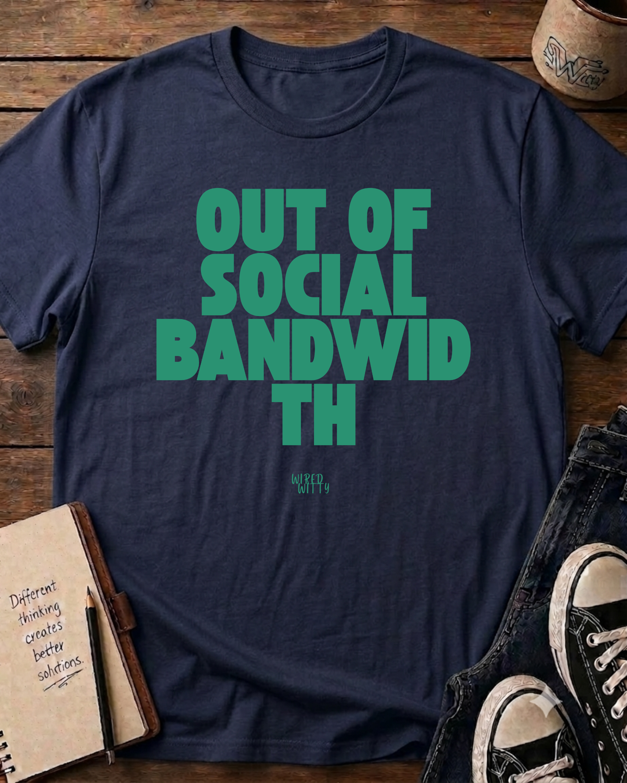 Out of Social Bandwidth Tee Graphic T-Shirt