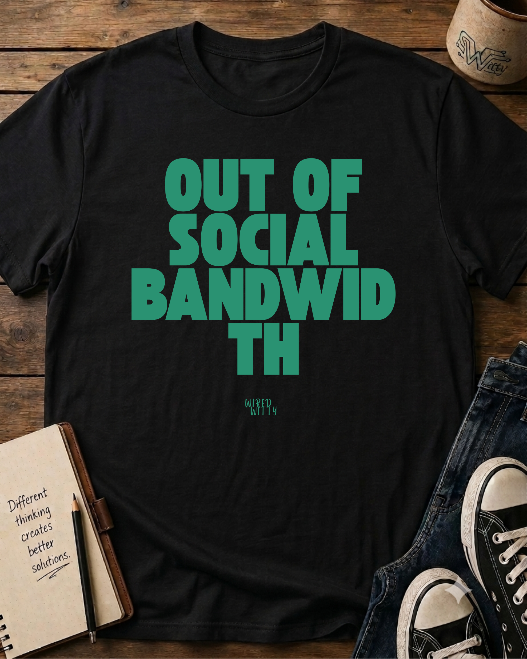 Out of Social Bandwidth Tee Graphic T-Shirt