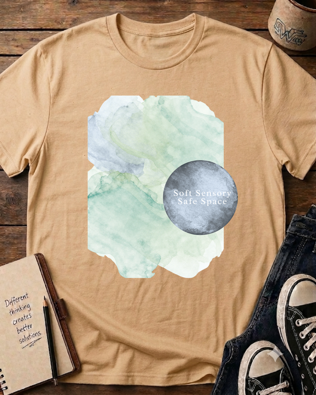 Abstract Watercolor Moon T-Shirt