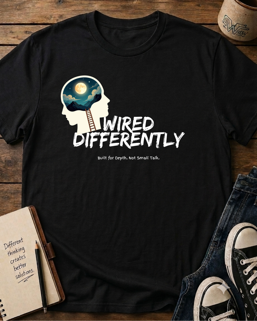 Wired Differently Neurodiversity Awareness Graphic T-Shirt