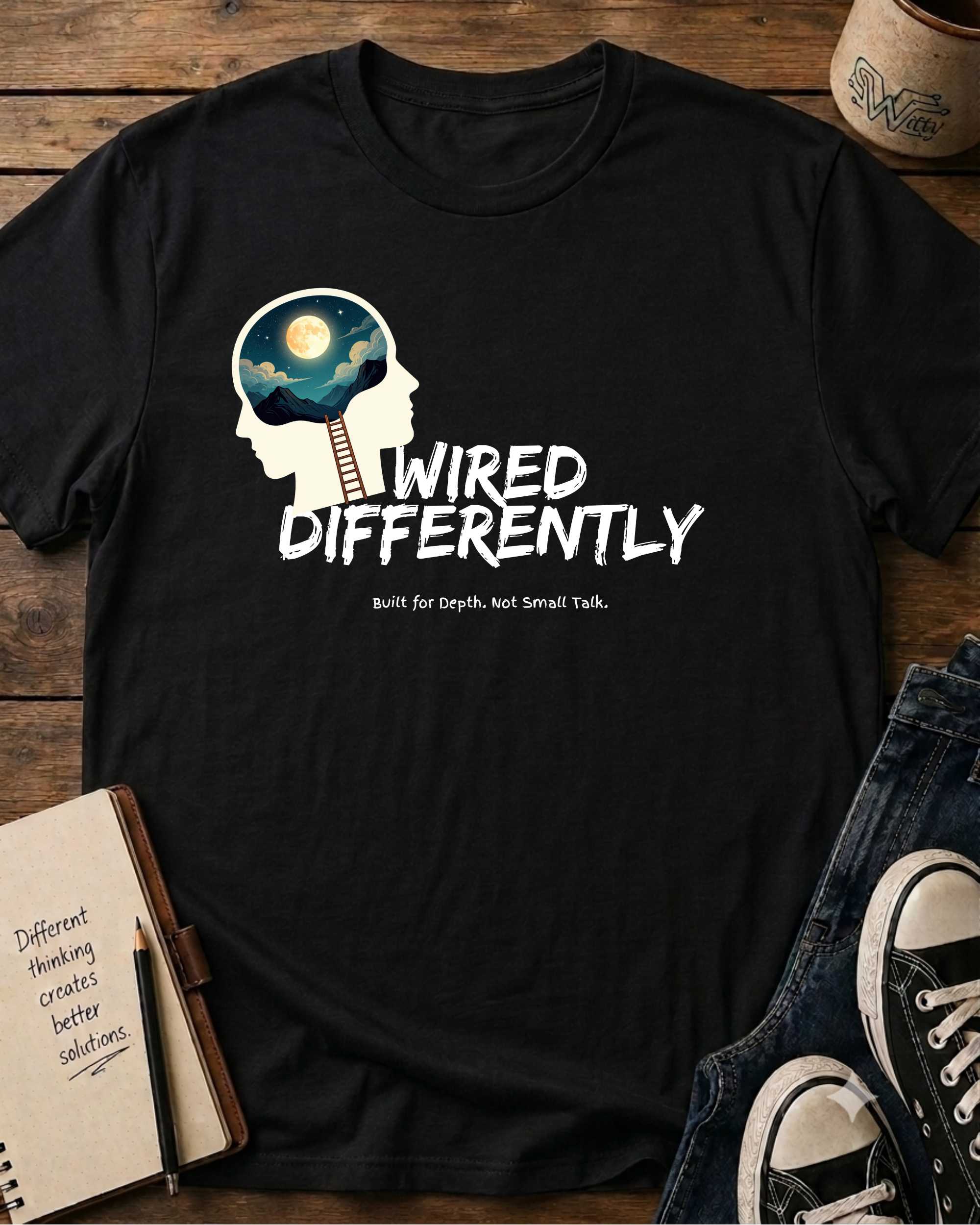 Wired Differently Neurodiversity Awareness Graphic T-Shirt