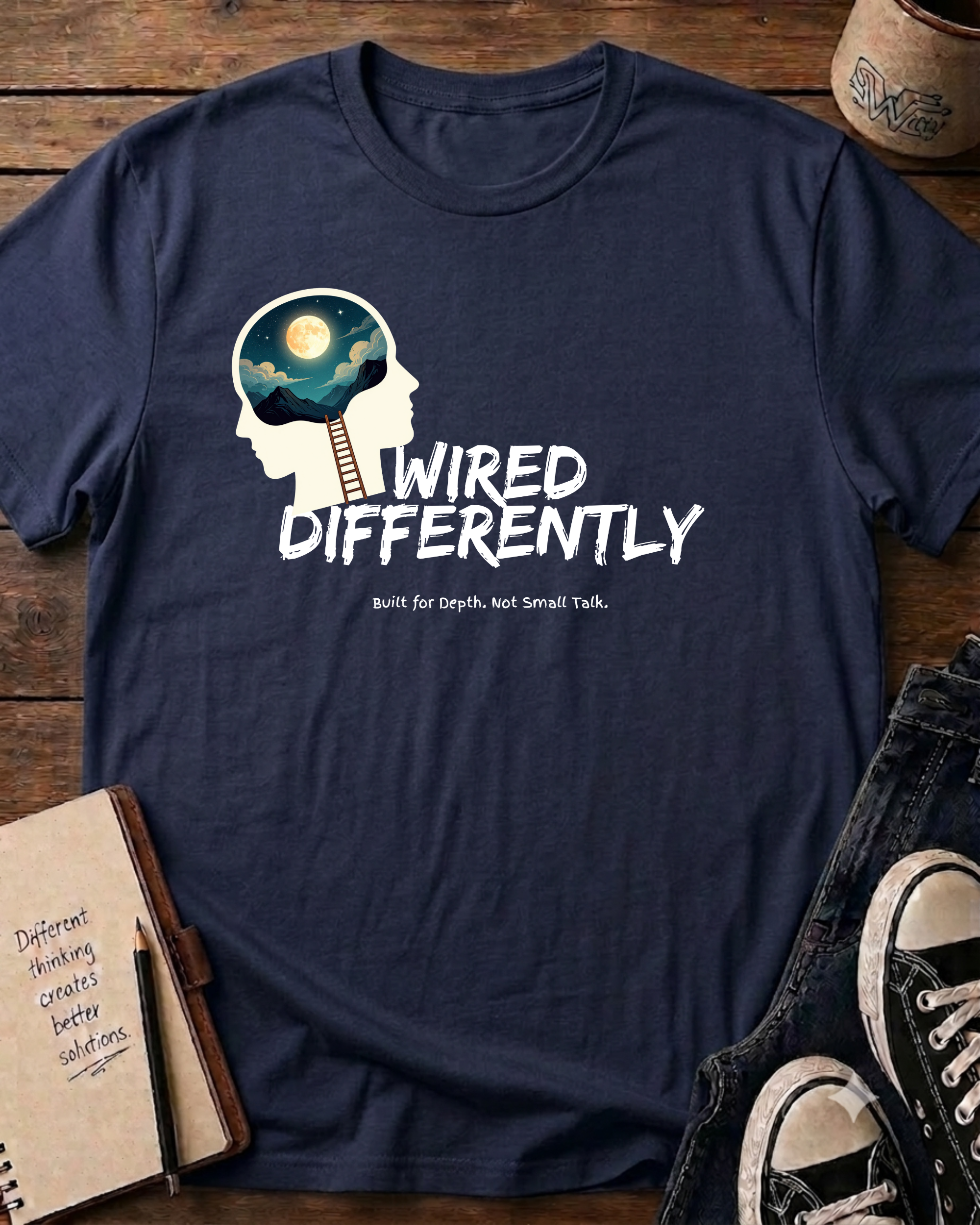 Wired Differently Neurodiversity Awareness Graphic T-Shirt