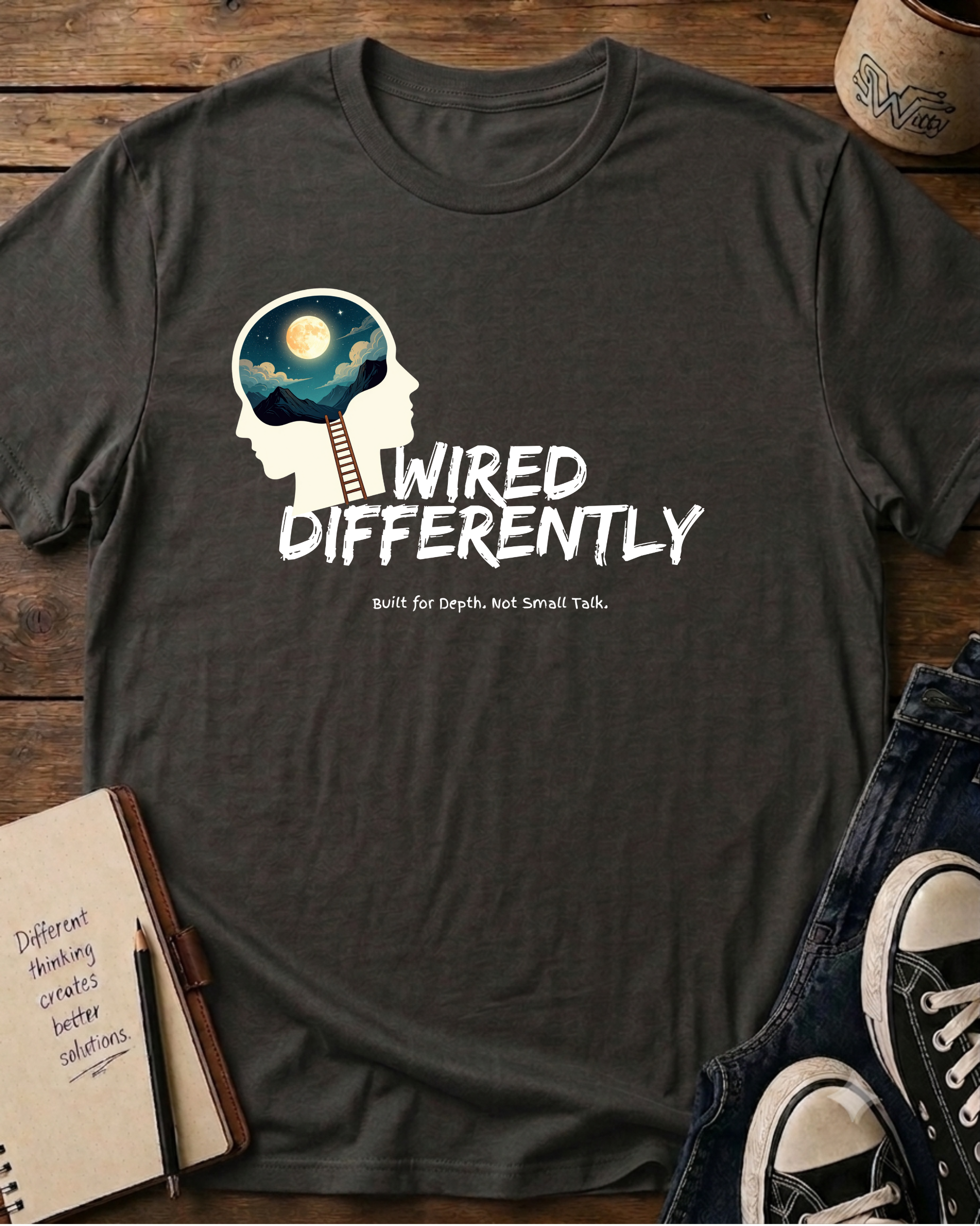 Wired Differently Neurodiversity Awareness Graphic T-Shirt