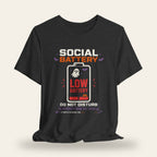 Halloween Social Battery Low Ghost T-Shirt