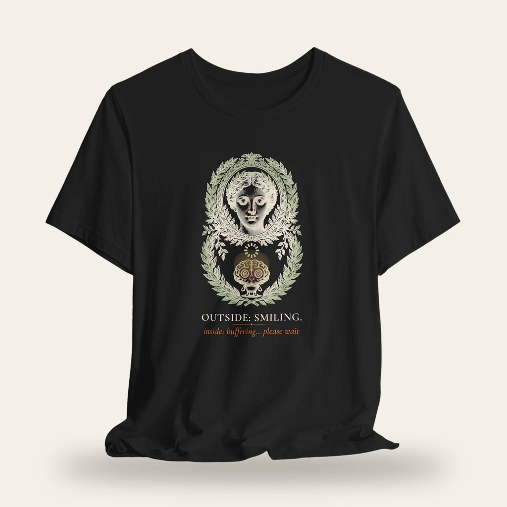 Outside Smiling, Inside Buffering Please Wait T-Shirt