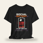 Halloween Social Battery Low Ghost T-Shirt