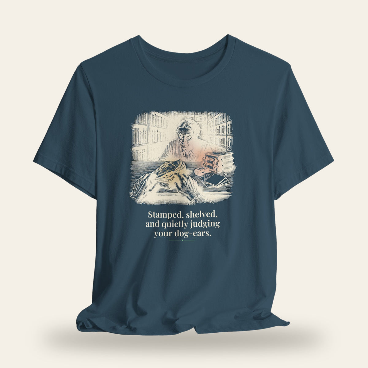 Stamped, Shelved, and Quietly Judging Your Dog-Ears T-Shirt