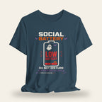 Halloween Social Battery Low Ghost T-Shirt